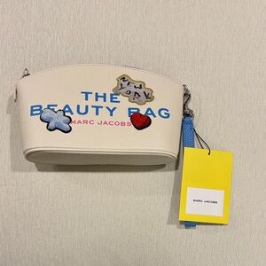 Marc Jacobs White Beauty Bag with Patches